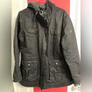 KUHL XL CINCH WAIST BLACK FLEECE LINED JACKET